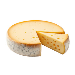 isolated cheese with holes