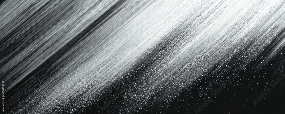 Poster abstract diagonal streaks of white and gray with dotted texture on transparent background