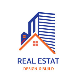Modern Real estate logo design house building property construction vector tamplate