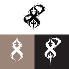 tribal flame abstract symbols vector tattoo and logo elemants