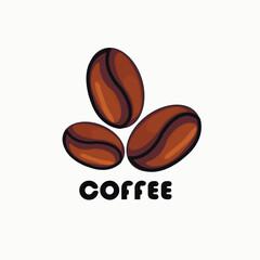 logo with coffee beans and inscription