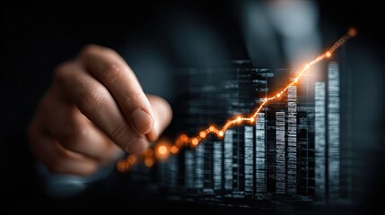 Profit margins strategic investment, financial success concept, business growth chart, modern economic planning art