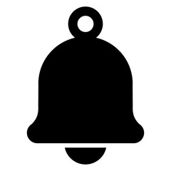 Logo campana de boda. Icono con silueta de campana de navidad para felicitaciones y tarjetas