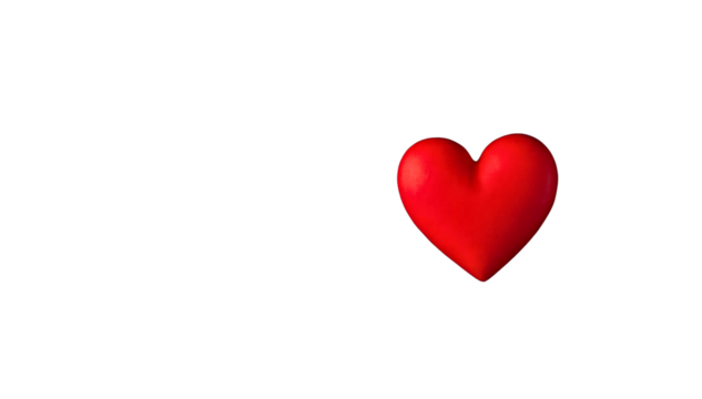 A striking red heart against a dark background, representing deep emotions and passion.
