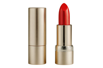 Luxury Red Lipstick Glamour Shot with Golden Case Beauty Makeup Cosmetic Fashion Glamour Glam Style