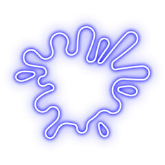 Wavy blue neon lines like splashes