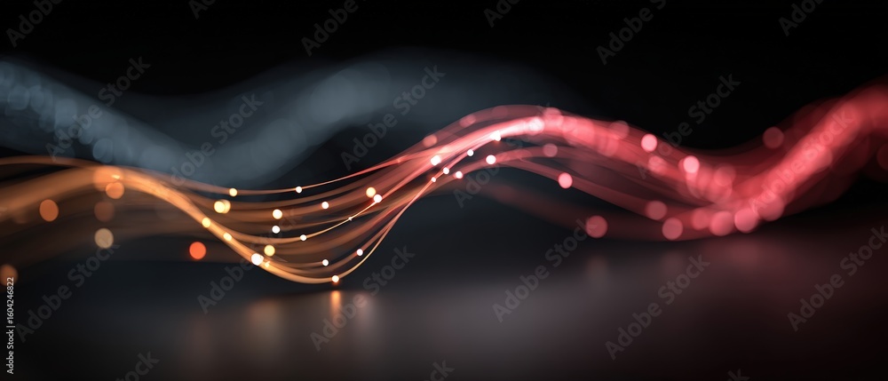 Poster dynamic light waves creating visual spectacle