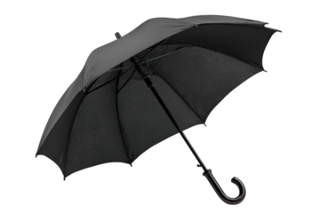 Black umbrella rain gear weather protection style elegant design fashion accessory open wet rainy