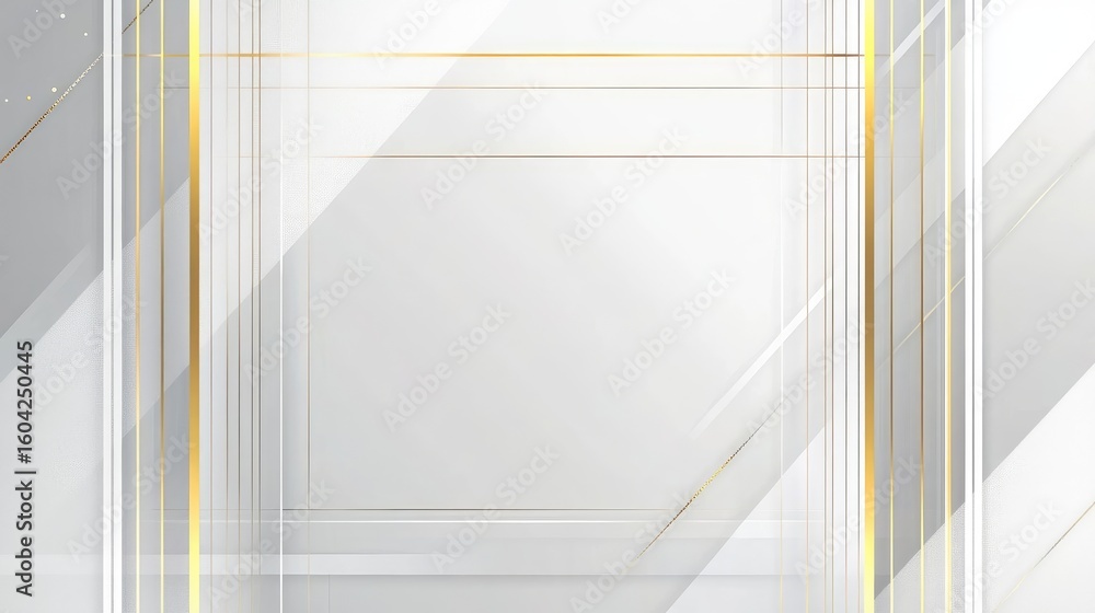 Poster elegant white and gold lines abstract background minimalist design backdrop pattern
