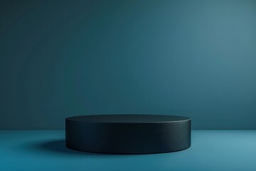 Minimalist dark blue product display