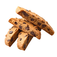 Biscotti Cookies isolated on transparent background