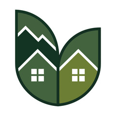 Modern Real Estate house Logo Design in Clean Vector Style.