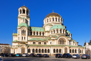 Fototapeta premium View of Patriarchal Cathedral of Saint Alexander Nevski in Sofia, Bulgaria