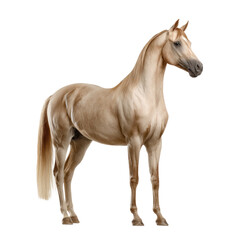 Naklejka premium A palomino horse pose on transparent Background