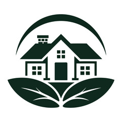 Modern Real Estate house Logo Design in Clean Vector Style.