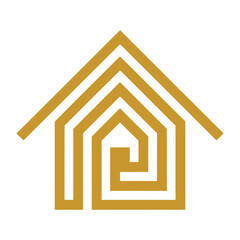 Modern Real Estate house Logo Design in Clean Vector Style.