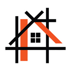 Modern Real Estate house Logo Design in Clean Vector Style.