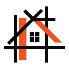 Modern Real Estate house Logo Design in Clean Vector Style.