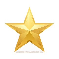 Obraz premium Metallic Gold Star Award Illustration Celebration Decoration Design Shape Success Symbol Achievement Shiny Celebration