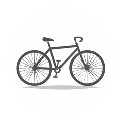 Fototapeta premium Bicycle Graphic Icon on White Circle Background Silhouette Style