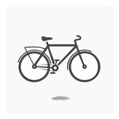 Fototapeta premium Simple bicycle icon side view Cycling symbol Transportation concept illustration