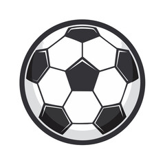 Naklejka premium Soccer Ball Flat Icon Illustration