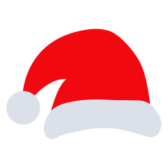 Tiempo de Navidad. Icono con sombrero de Santa Claus para su uso en tarjetas y felicitaciones