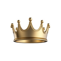 Golden crown with jewel accents on black background