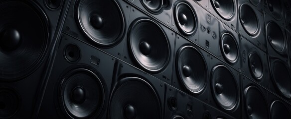 The array of powerful speakers creating immersive sound experiences.