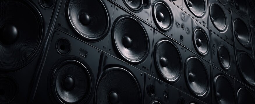 The array of powerful speakers creating immersive sound experiences.