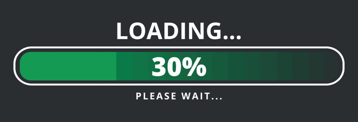 30% loaded loading bar vector illustration, design for websites and graphic resources.