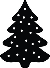 Christmas cookie silhouette vector graphic design