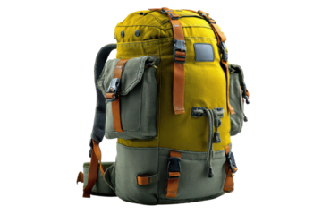 Adventure awaits with this vintage backpack gear ready for hiking and camping in the great outdoors