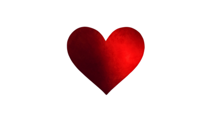 Abstract red heart symbol on textured dark background, evoking deep emotions with dramatic lighting.
