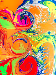 Multicolored colorful background, ebru paints
