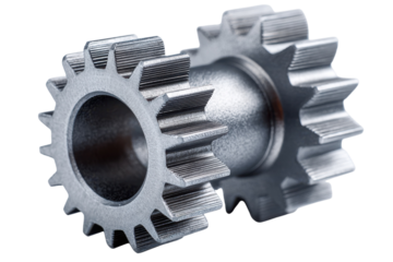 Precision Gears Interlocked Engineering Manufacturing Mechanics Motion Power Silver Metal Cogwheel