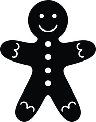 Christmas cookie silhouette vector graphic design element