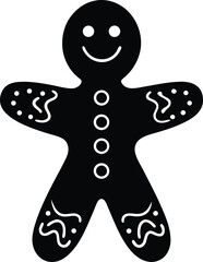 Christmas cookie silhouette vector graphic design element