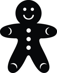Christmas cookie silhouette vector graphic design element