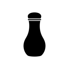 Salt bottle silhouette icon vector flat design.