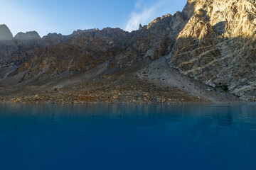 Captivating autumn scene of Attabad Lake ,Hunza,Gilgit-Baltistan, Pakistan.