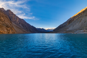 Captivating autumn scene of Attabad Lake ,Hunza,Gilgit-Baltistan, Pakistan.