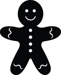 Christmas cookie silhouette vector graphic design element