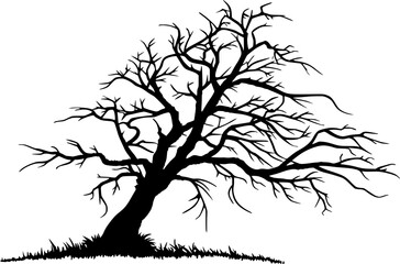 Fototapeta premium black dead tree vector image 