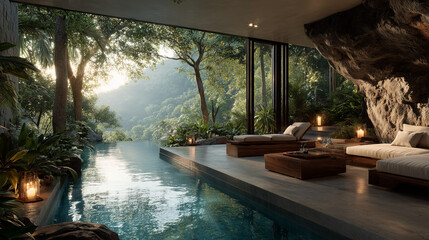 Beautiful, modern hotel in Seychelles with tropical views