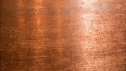 A detailed copper surface exhibits a textured background with scratches a bronze hue and a metallic...