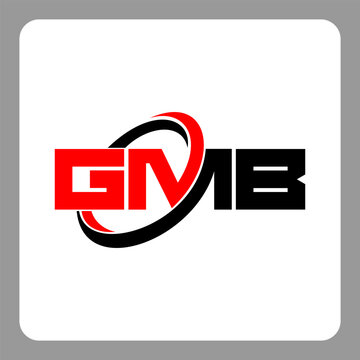 GMB logo. GMB letter. GMB letter logo design. Initials GMB logo linked with circle and uppercase monogram logo. Modern Red and Black Initials Logo for Corporate, GMB typography for technology,