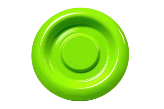 Luminous green bowl against dark backdrop abstract art vibrant color modern design studio shot - Powered by Adobe