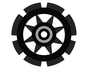 A mechanical gear wheel design isolated on white background Ai Generated