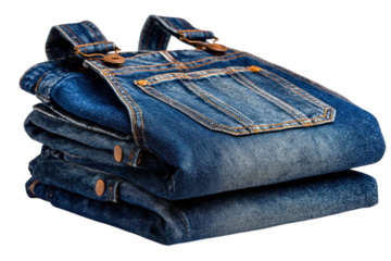 Stacked Denim Overalls Children s Clothing Fashion Apparel Rustic Style Indigo Cotton Kidswear